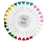 Ensemble d'épingles droites en perles de cœur, 30 pièces, épingles en Patchwork pour fleurs de mariage, boutonnières, Corsages et projets d'artisanat