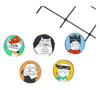 Ensemble d'épinglettes de dessin animé : badges drôles en émail pour sacs et vêtements, Klein, Métal non précieux