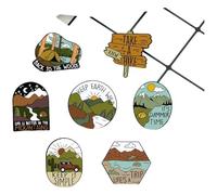 Ensemble d'épinglettes de dessin animé : badges drôles en émail pour sacs et vêtements, Klein, Métal non précieux