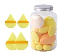 Ensemble d'éponges de maquillage multicolores pour fond de teint, mélangeur - Doux avec une bouteille et un étui à œufs