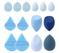 Ensemble d'éponges de maquillage multicolores pour fond de teint, mélangeur - Doux avec une bouteille et un étui à œufs