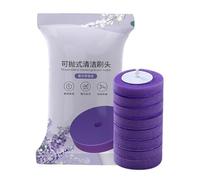 Ensemble D'épurateur De Cuvette De Toilettes - Brosse De Nettoyage avec Support Fin, Poignée Confortable, Tête De Brosse Dissolvante Jetable, Nettoyant Jante De Précision, Outil d'entretien Hygiéni