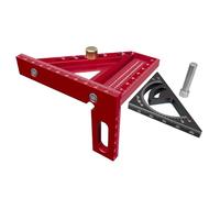 Ensemble d'équerre multifonction pour le travail du bois, outil de mesure précis de marquage haute visibilité pour les amateurs de bricolage, échelle claire, repère les angles en alliage d'aluminium
