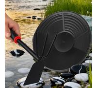 Ensemble d'équipement de panoramique doré avec poêle à manivelle et accessoires pour criblage du sol, séparation du sable et extraction de particules d'or (doré)