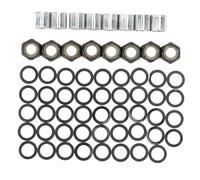 Ensemble d'équipement de planche à roulettes de qualité supérieure en fer Écrous anneaux de vitesse Kit complet de skateboard Longboard Stabilité améliorée Fixation sécurisée