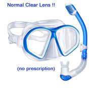 Ensemble D'équipement De Plongée En Apnée Pour Enfants,Meilleur De Natation,Combo De Compétitivité Avec Lentille Optique Pour La Myopie,-1.5 À-6.0 - Type Normal Len