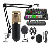 Ensemble d'équipement de podcast amélioré 2025, kit de studio d'enregistrement, comprend une interface audio professionnelle et un microphone de podcast, convient aux joueurs, aux podcasteurs, à l'enr
