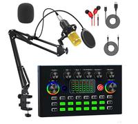 Ensemble d'équipement de Podcast avec microphone de studio BM800, carte son en direct avec effets de mixage DJ, adapté en streaming