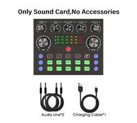 Ensemble d'équipement de Podcast de carte son en direct V8S,avec dispositif de jeu de Microphone,enregistrement,Only Sound Card