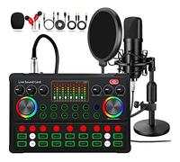 Ensemble d'équipement de podcast, microphone à condensateur 48 V avec changeur de voix M300, kit studio d'enregistrement pour podcast, streaming en direct, chant, PC, mobile, TikTok, YouTube