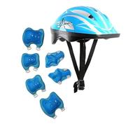 Ensemble D'équipement De Protection pour - Kit De Sécurité 7 Pièces, Protège-Poignets, Genouillères Et Coudières pour Casque | Résistance Aux Chocs Respirante pour Le Patinage À roulettes, Le