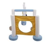 Ensemble D'équipement D'entraînement d'agilité pour Chiot 3 en 1, Poteau en Coton et Polyester Portable et Durable, Kit de Parcours d'obstacles pour Chien pour Une Utilisation en Intérieur