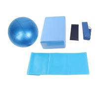 Ensemble d'équipements de Yoga, 5pcs / Set Bloc de Yoga Stretch Stretch Tarte Latex Boucle de résistance Pilates Ball Fitness Starter Kit pour Les activités de Formation