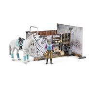 Ensemble D'equitation, Cavalière,Cheval Et Accessoires