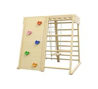 Ensemble d'escalade aire de jeux 5 en 1 avec balançoire, mur d'escalade, filet à grimper, échelle horizontale, jouets d'escalade pour enfants, 120 x
