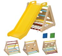 5 en 1 Triangle d'escalade avec toboggan enfants - AIYAPLAY - filet d'escalade et sacs de sable inclus