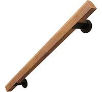 Ensemble d'escalier en bois massif avec supports métalliques robustes pour intérieur/extérieur 4. Longueur - Idéal pour la rénovation et la décoration de la maison