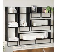 Ensemble d'étagères murales avec étagère 6 pc Bois d'ingénierie vidaXL vidaXL