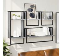 Ensemble d'étagères murales avec barres 4 pcs sonoma gris 836311