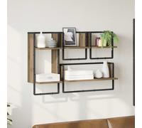Ensemble d'Étagères Murales et Barres Salon 4 pcs Bois d'Ingénierie vidaXL