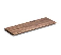 Ensemble d'étagères murales flottantes en bois massif grain naturel perforé pour installation pour étagère de rangement pour salle de bain, chambre à coucher, chevet, salon