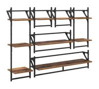 Vidaxl Ensemble D'étagères Murales 6 Pcs Bois Ancien 100 X 25 X 30 Cm