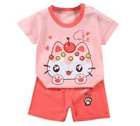 Ensemble d'été pour garçons et filles, t-shirt à manches courtes, Short à manches courtes, ensemble deux pièces Simplicité pour Grandir Heureux