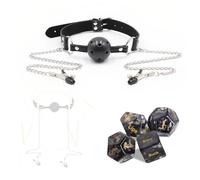 Ensemble deux pièces de sangles d'exercice de yoga noires, dispositif d'entraînement à la morsure, kit de sangles d'exercice