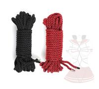 Ensemble Deux pièces de Sangles d'exercice de Yoga Rouges et Noires, kit d'exercice de Yoga