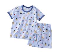 Ensemble Deux Pièces Fille Élégant T-Shirt Manches Courtes et Short Décontracté Nouveaux Motifs Animaux pour Enfants Deguisement Enfant Pantalon Blanc Vetement 3 Ans T Shirt Ado