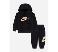 Nike Baby Sportswear Club Sweat à capuche en polaire 2 pièces, Noir/doré métallique, 18 mois