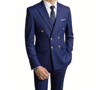 Ensemble deux pièces slim fit stretch de nouvelle couleur unie, comprenant une veste croisée et un pantalon pour hommes. Convient pour le travail et les occasions formelles L,M,S,XL,XS,XXL,XXS,XXXLPol