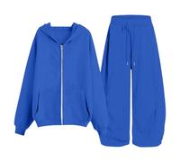 Ensemble Deux Pièces Unisexe Sweat À Capuche Poche Kangourou Pantalon Large Jambe Tirant Bas Dix Couleurs Disponibles Tissu Molleton Doux Tenue Domicile Sortie Décontractée Automne Hiver