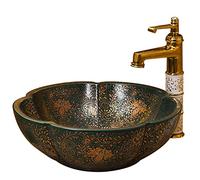 Ensemble d'évier de style européen avec bonde pop-up et trop-plein pour lavabo de salle de bain avec robinet - Luminaires élégants