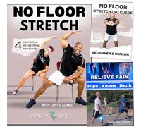 Ensemble d'exercices d'étirement pour personnes âgées - 4 sessions complètes. Augmente la flexibilité, l'amplitude de mouvement, soulage la douleur. Étirez-vous en bonne santé ! Étirez-vous pour