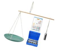 Ensemble d'expériences d'équilibre en classe | Poutre en bois de 25 cm / 9.8in, plateau suspendu de 15 cm, appareil scientifique explorant les principes du levier à travers