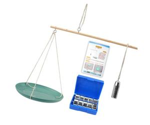 Ensemble d'expériences d'équilibre en classe | Poutre en bois de 25 cm / 9.8in, plateau suspendu de 15 cm, appareil scientifique explorant les principes du levier à travers