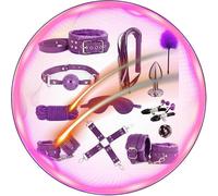 Ensemble D'Exploration Sensorielle De 12 PièCes Avec Portable IntéRieur, ConçU Pour Cadeaux De SéCurité Et De Confort Pour Les Couples- Q (Violet)