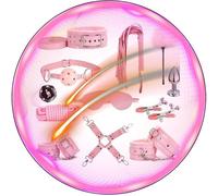 Ensemble D'Exploration Sensorielle De 12 PièCes Avec Portable IntéRieur, ConçU Pour Cadeaux De SéCurité Et De Confort Pour Les Couples- Q (Rose)