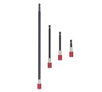 Ensemble d'extension de bibère de forage de 4 PCS, extension de forage pour le pilote d'impact, 60 mm 100 mm 150 mm 300 mm 1/4 pouce Hex Hex Shank Strong magnétique Drill Bit