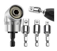 Ensemble d'extension de flexible - Adaptateur de douille hexagonale 1/4", 3/8", 1/2", douille rotative | Adaptateurs de perceuse à tige hexagonale, de tournevis à angle de 105
