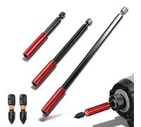 Ensemble d'extension de foret à percussion magnétique avec tige hexagonale | 3 longueurs 60/100/150 mm avec 2 embouts magnétiques, compatible avec les perceuses Bosch Makita Dewalt et les visseuses à