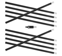 Ensemble D'extension pour Tige de Lustre 12 Pouces Noir | Tige Filetée M10 en Métal et Fer, Kit Complet pour Plafonniers, pour Rénovateurs et Espaces Mansardés