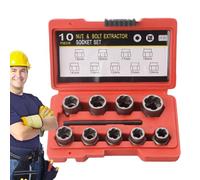 Ensemble d'extracteur de boulons, jeu d'extracteur de vis | Extracteur d'écrou dénudé en métal Extracteur de boulons dénudés | Ensemble d'outils d'extraction de boulons Ensemble de douilles
