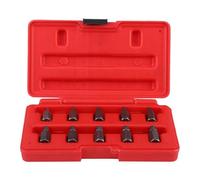 Ensemble d'extracteurs de vis 10 pièces pour goujons rouillés endommagés et retrait de boulons, kit d'outils de retrait de goujons en acier au chrome vanadium traité