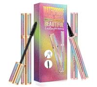 Ensemble d'Eyeliner et de Mascara | Outil À Encre Liquide 4D Résistant Aux Traces Et Non Agglomérant - Mascara Volume et Allongement & Eye-Liner Imperméable | destiné aux femmes et aux filles, parfait