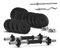 Ensemble d'haltères 3en1 60kg Argent