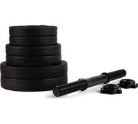 Ensemble d'haltères bitumeux Zipro 2 x 10 kg - Ensemble d'haltères courts avec 2 disques d'haltères