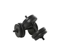 HOMCOM - haltères - HDPE - 35x22x22cm - Noir