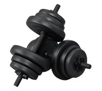 Ensemble d'haltères courts 20 kg Noir